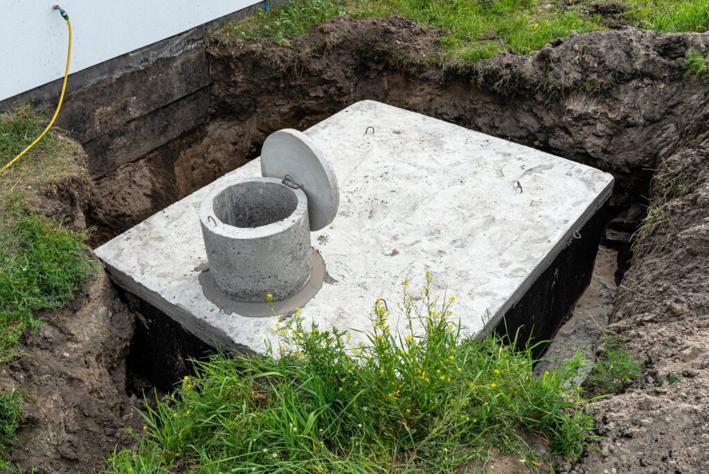 concrete septic top entrance